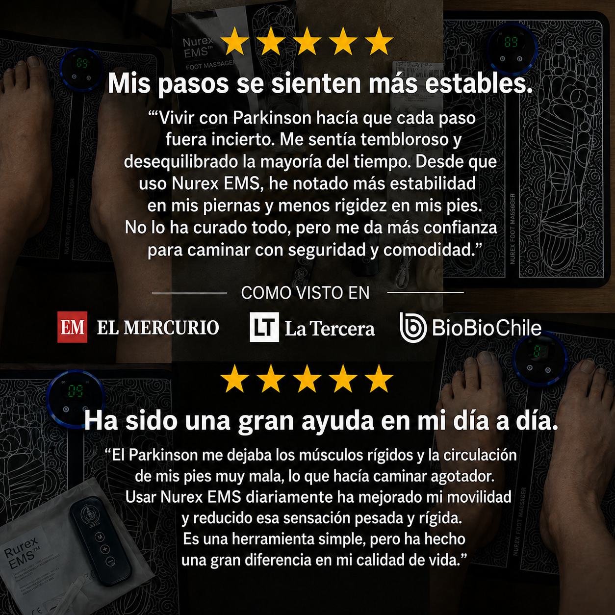 Estimulador EMS para personas con Parkinson