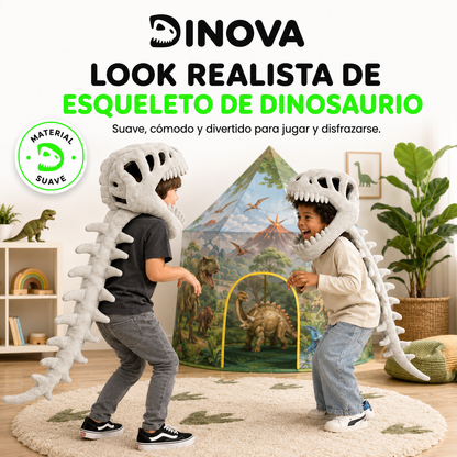 Disfraz Esqueleto de Dinosaurio Peluche — Niños y Adultos — DINOVA